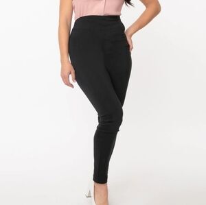Unique Vintage Pinup Cigarette Pants, Large